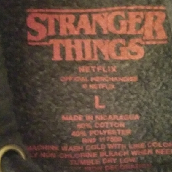 Stranger Things Black Hoodie Size L - Picture 2 of 9